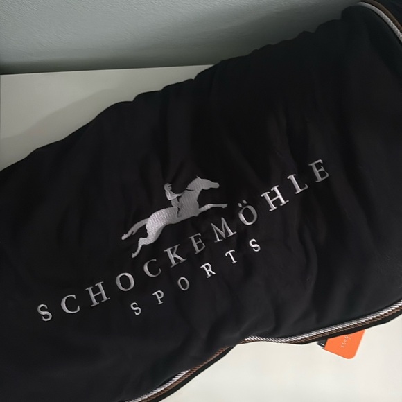 NWT Schockemohle Premium Fleece Rug w. Faux Fur Trim Black Size 81 - Picture 9 of 16